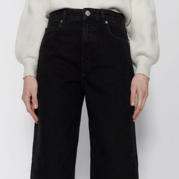 Zara denim culotte jeans 4 New - Picture 9 of 16